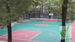 岳塘区首片新国标篮球场由线上买球(中国)官方网站建成